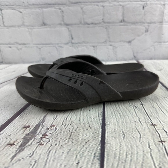 Crocs‎ KADEE II ~ Flip Flops/Thong Sandals - Women's Size 6 Brown - Picture 3 of 9
